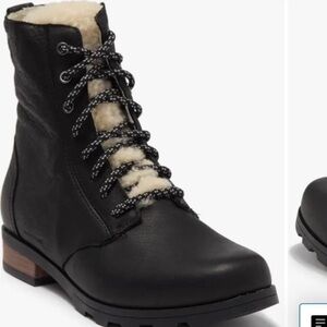 Sorel Emilie Shearling short lace up boot